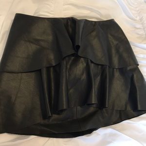 ZARA leather mini skirt